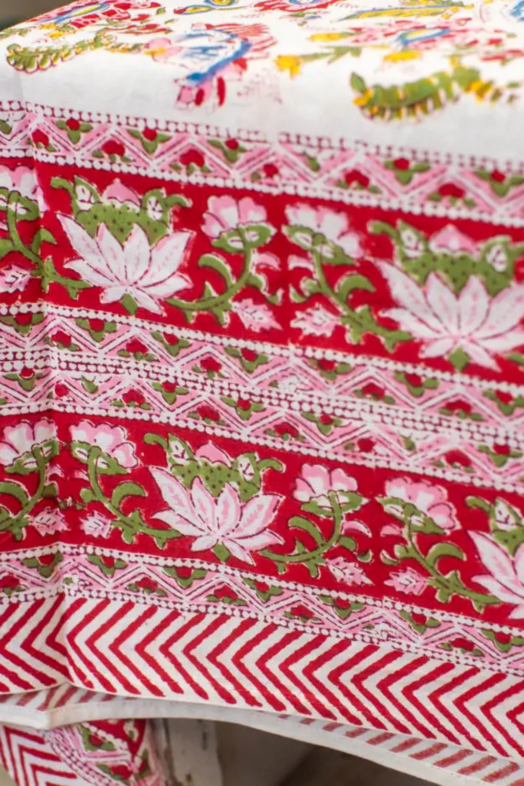 Block print tablecloth