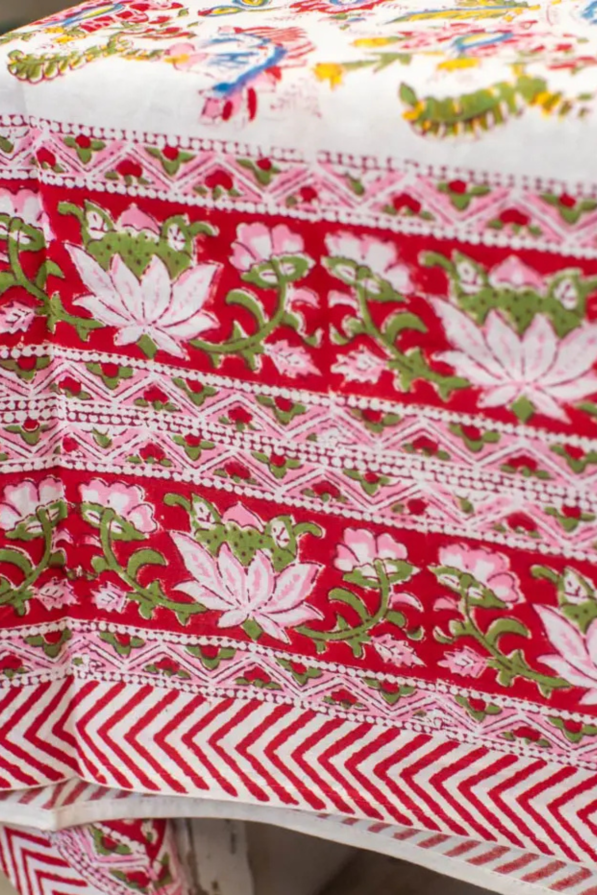 Block print tablecloth