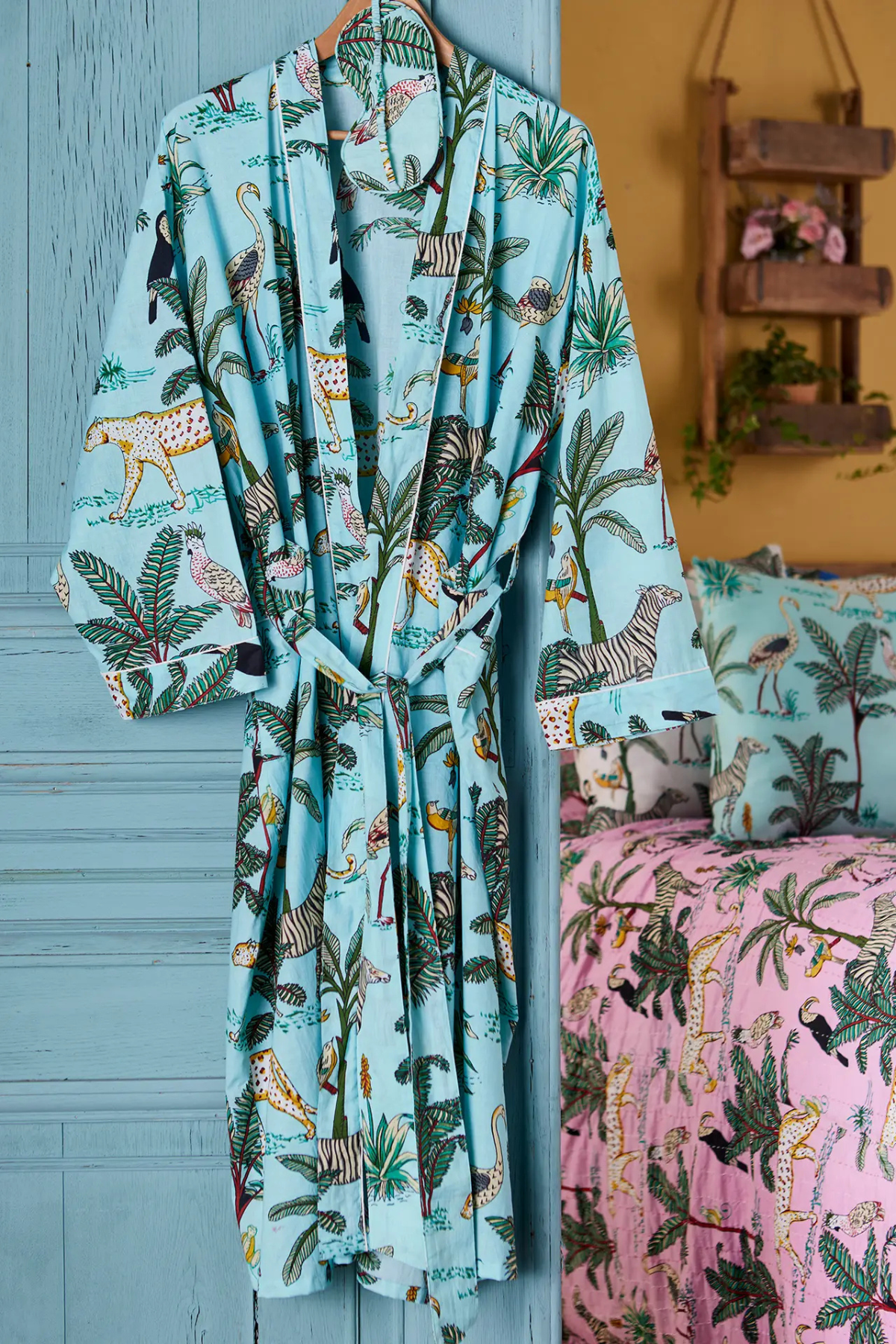 Jungle Print Cotton Robe