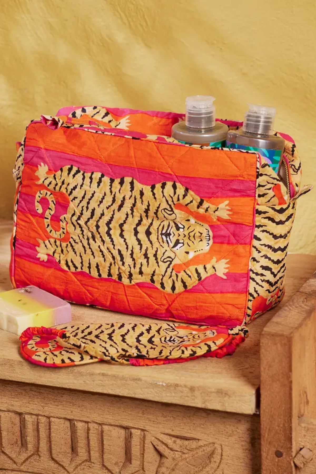 Tiger Stripe Wash Bag