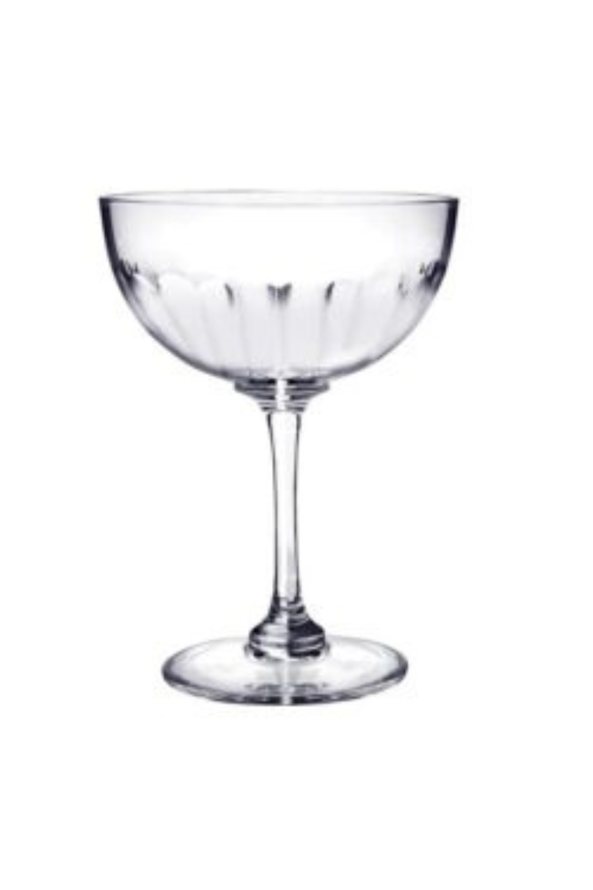 Crystal Champagne Saucers with Lens Design