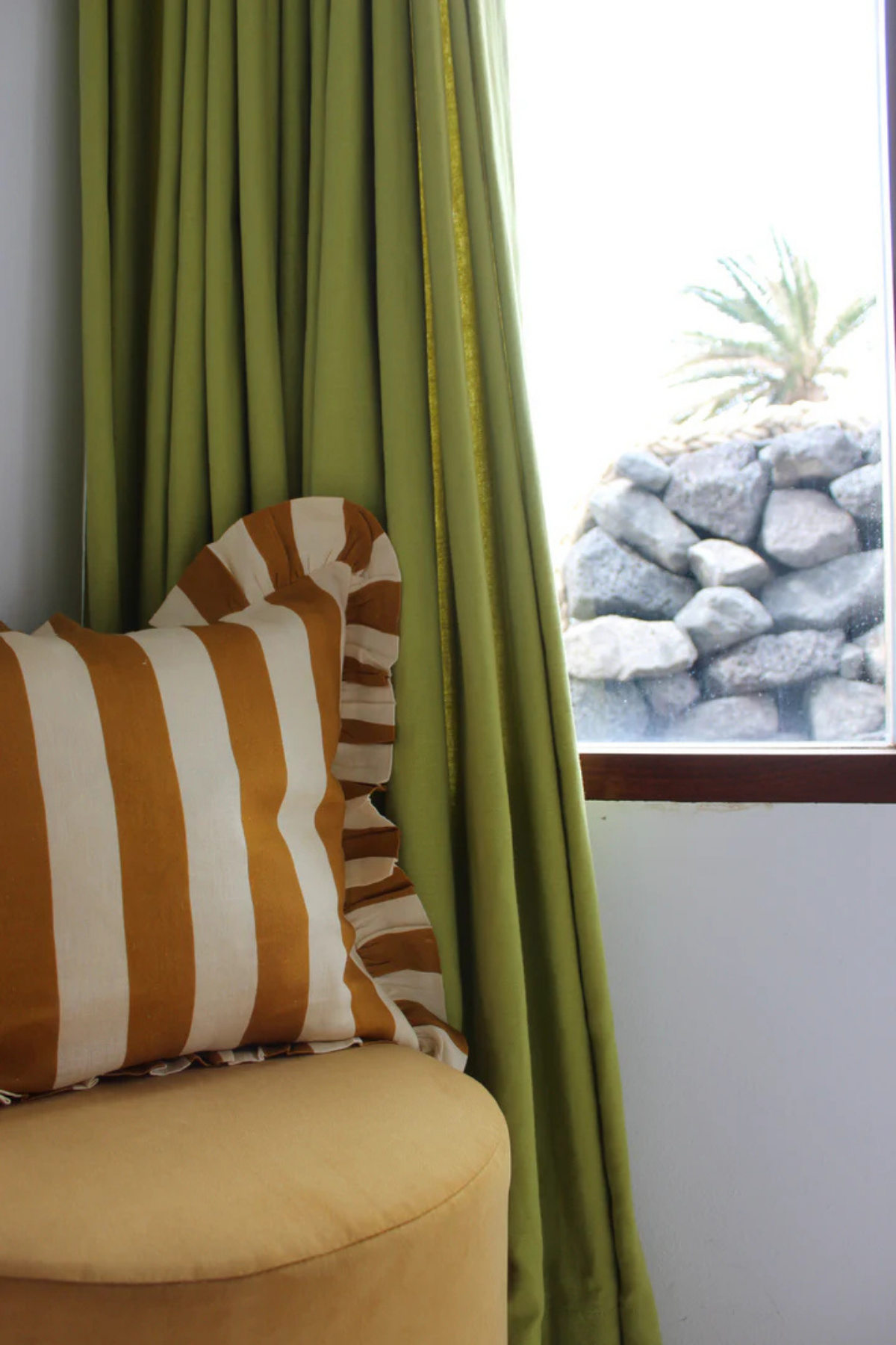 COMING SOON - Amuse La Bouche Ochre Candy Stripe Cushion Cover