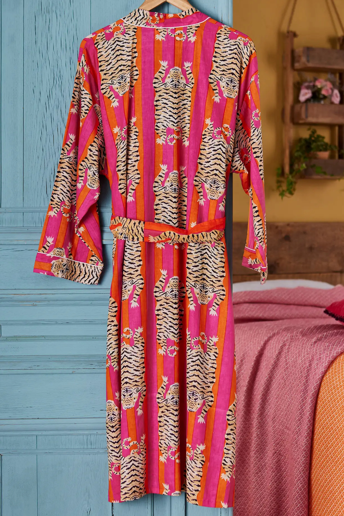 Pink Tiger Stripe Robe
