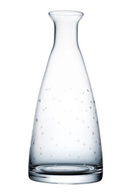A Crystal Table Carafe with Stars Design