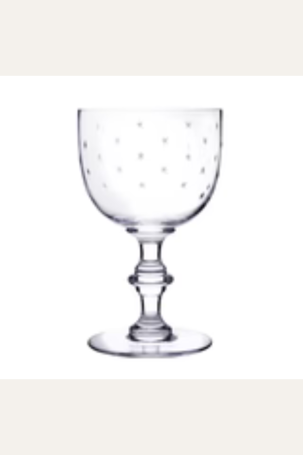 Crystal wine goblet with star design