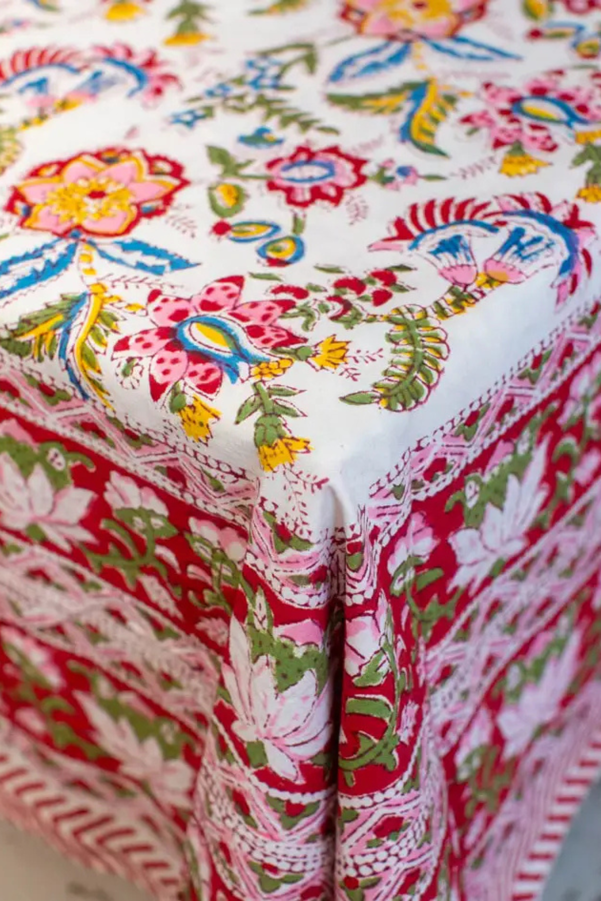 Block print tablecloth
