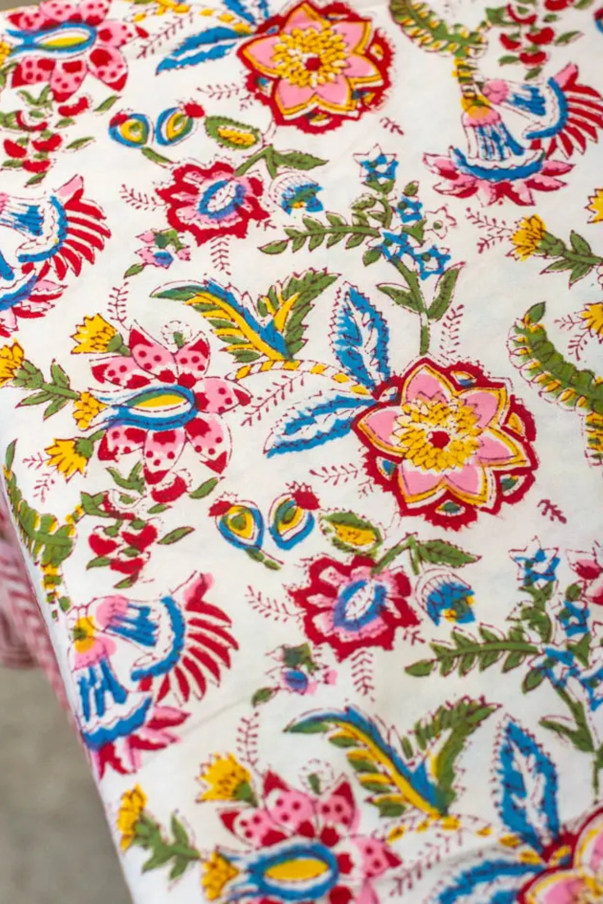 Block print tablecloth